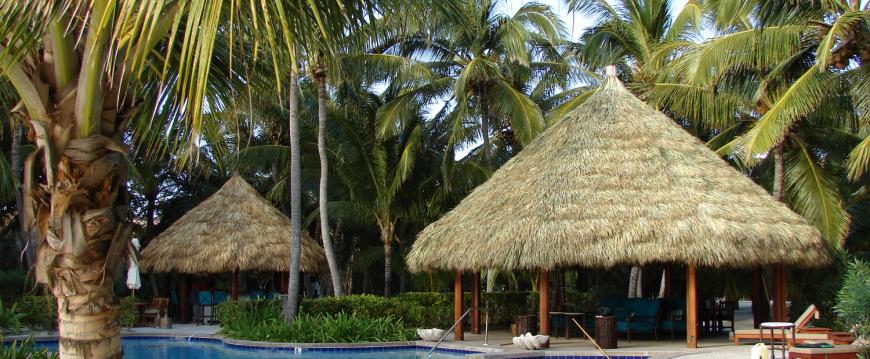 Poolside Tiki Huts