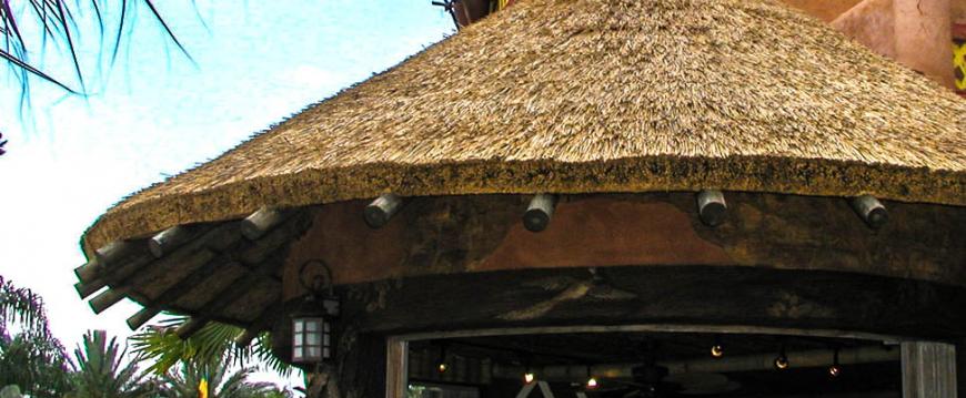 Themed Tiki / Palapa Bar - Synthetic Thatch - Theme Park, Orlando, Florida