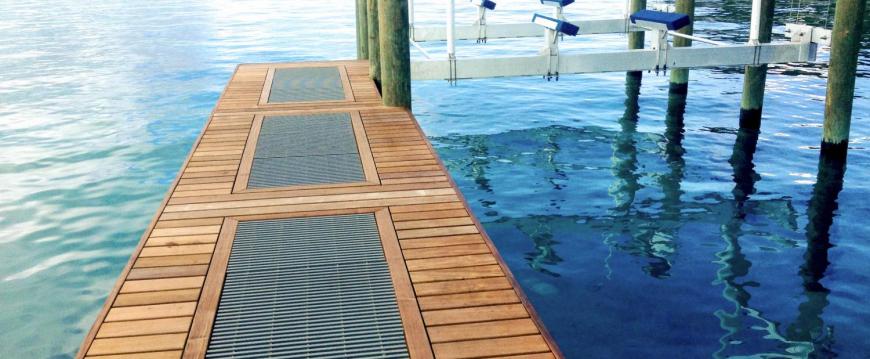 Custom Ipe Decking Boat Dock