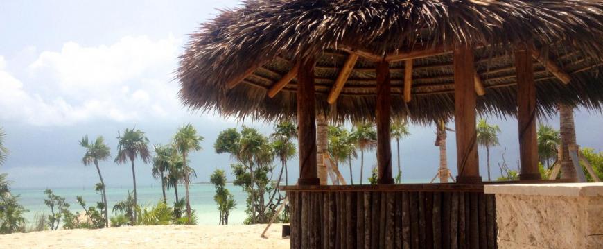 tiki bar palapa thatched tropical bar