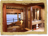 wood panelling interior for beach cabana