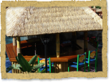 synthetic thatch tiki bar in Florida