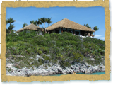 Thatched house  on a Hill Overlooking the Ocean in Bahamas