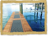 Custom Ipe Decking Boat Dock