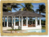 Breezeway & Pavilion - Custom Color Synthetic Thatch - Private Island, Bahamas