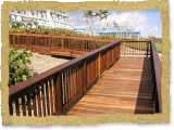 Ipe Decking with Railing Bridge