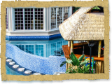 Pool Tiki / Palapa Bar - Synthetic Thatch - Private Residence, Florida