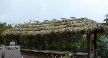 Tiki Hut Re-Thatch Project Stage 28