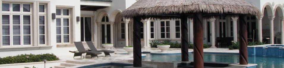 Tiki Hut Palapa Synthetic Thatch Pool Bar